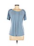 Charter Club Blue Short Sleeve Top Size S (petite) - photo 1