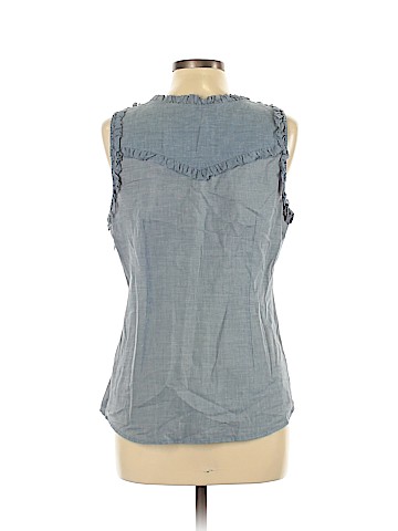Drew Sleeveless Button-Down Shirt (view 2)