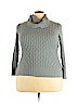 Lafayette 148 New York Gray Turtleneck Sweater Size 3X - photo 1