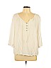 Old Navy 100% Rayon White 3/4 Sleeve Blouse Size XL - photo 1