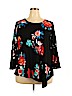 NY Collection Black 3/4 Sleeve Top Size 2X - photo 1