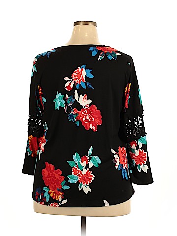 NY Collection 3/4 Sleeve Top (view 2)