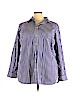 Laurente 100% Cotton Purple Long Sleeve Button-Down Shirt Size 3X - photo 1