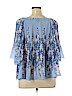 i Jeans by Buffalo 100% Polyester Blue 3/4 Sleeve Blouse Size XL - photo 2