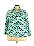 Notations Green Long Sleeve Blouse Size 3X - photo 1