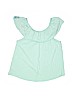 Justice Solid Teal Short Sleeve Top Size 20 - photo 2
