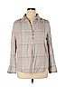 Kensie 100% Cotton Gray Long Sleeve Button-Down Shirt Size XL - photo 1