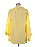 Ellen Tracy 100% Polyester Yellow Long Sleeve Blouse Size M - photo 2