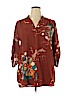 Liberty Love 100% Polyester Brown 3/4 Sleeve Blouse Size XL - photo 1