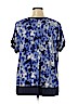 Simply Vera Vera Wang Blue Short Sleeve Top Size XL - photo 2