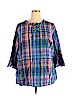 Isaac Mizrahi LIVE! Blue Long Sleeve Blouse Size 22 - photo 1