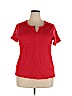 Rafaella Red Short Sleeve Top Size XXL - photo 1