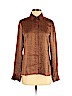 W by Worth 100% Silk Brown Long Sleeve Silk Top Size P (petite) - photo 1