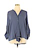 Apt. 9 Blue Long Sleeve Blouse Size XL - photo 1