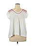 Ann Taylor LOFT 100% Cotton White Short Sleeve Top Size XL - photo 1