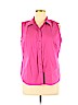 Liz Claiborne Pink Short Sleeve Button-Down Shirt Size XL - photo 1