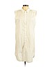 The Fisher Project 100% Cotton Ivory Sleeveless Button-Down Shirt Size L - photo 1