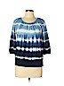 Chaps Blue 3/4 Sleeve Top Size L (petite) - photo 1