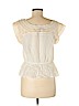 HD in Paris 100% Cotton White Short Sleeve Blouse Size 6 - photo 2