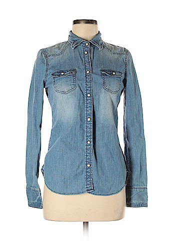 American Eagle Outfitters Long Sleeve Button-Down Shirt (view 1)