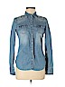 American Eagle Outfitters Blue Long Sleeve Button-Down Shirt Size 8 - photo 1