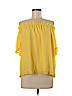 Laundry by Shelli Segal 100% Polyester Yellow Short Sleeve Blouse Size M - photo 1
