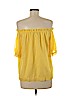 Laundry by Shelli Segal 100% Polyester Yellow Short Sleeve Blouse Size M - photo 2