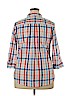 Croft & Barrow 100% Cotton Blue 3/4 Sleeve Button-Down Shirt Size XXL - photo 2