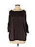 MICHAEL Michael Kors 100% Polyester Brown Short Sleeve Blouse Size M - photo 1