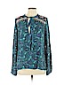 Billabong 100% Rayon Teal Long Sleeve Blouse Size L - photo 1