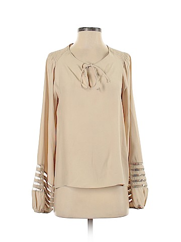 Parker Long Sleeve Silk Top (view 1)