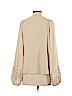 Parker 100% Silk Tan Long Sleeve Silk Top Size S - photo 2