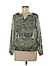 Liz Claiborne 100% Polyester Green Long Sleeve Blouse Size M (petite) - photo 1