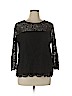 Gap Black 3/4 Sleeve Blouse Size XL - photo 1