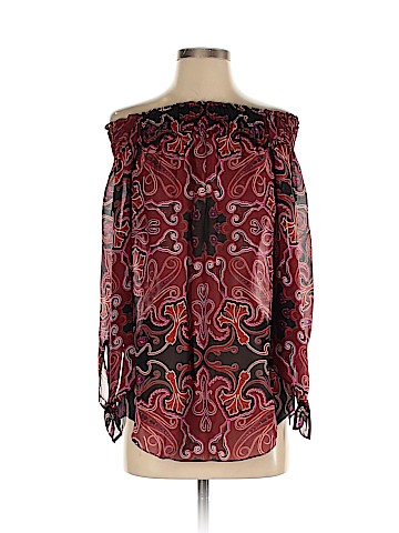 Rachel Zoe Long Sleeve Silk Top (view 1)