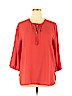 West Kei 100% Polyester Orange Long Sleeve Blouse Size XL - photo 1