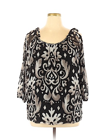 INC International Concepts 3/4 Sleeve Blouse (view 1)