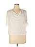 Jennifer Lopez 100% Rayon White Short Sleeve Top Size XL - photo 1