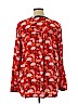 Old Navy 100% Rayon Red Long Sleeve Blouse Size XL - photo 2