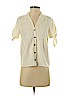 Monteau Ivory Short Sleeve Button-Down Shirt Size S - photo 1