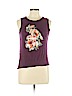 Betsey Johnson 100% Viscose Purple Sleeveless T-Shirt Size L - photo 1