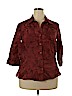 R.Q.T 100% Polyester Red 3/4 Sleeve Blouse Size 1X - photo 1