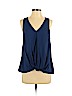 Lush 100% Polyester Blue Sleeveless Blouse Size XS - photo 1