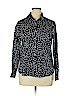 Foxcroft 100% Cotton Black Long Sleeve Button-Down Shirt Size 14 - photo 1