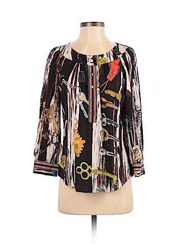 Diane von Furstenberg Short Sleeve Silk Top (view 1)