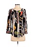 Diane von Furstenberg Black Short Sleeve Silk Top Size 6 - photo 1