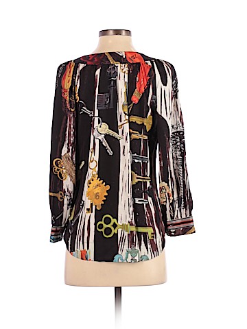Diane von Furstenberg Short Sleeve Silk Top (view 2)