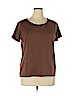 Jones New York Collection Brown Short Sleeve T-Shirt Size 1X - photo 1