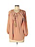 Greylin 100% Polyester Tan 3/4 Sleeve Blouse Size M - photo 1
