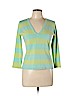 MICHAEL Michael Kors Teal 3/4 Sleeve Silk Top Size L - photo 1